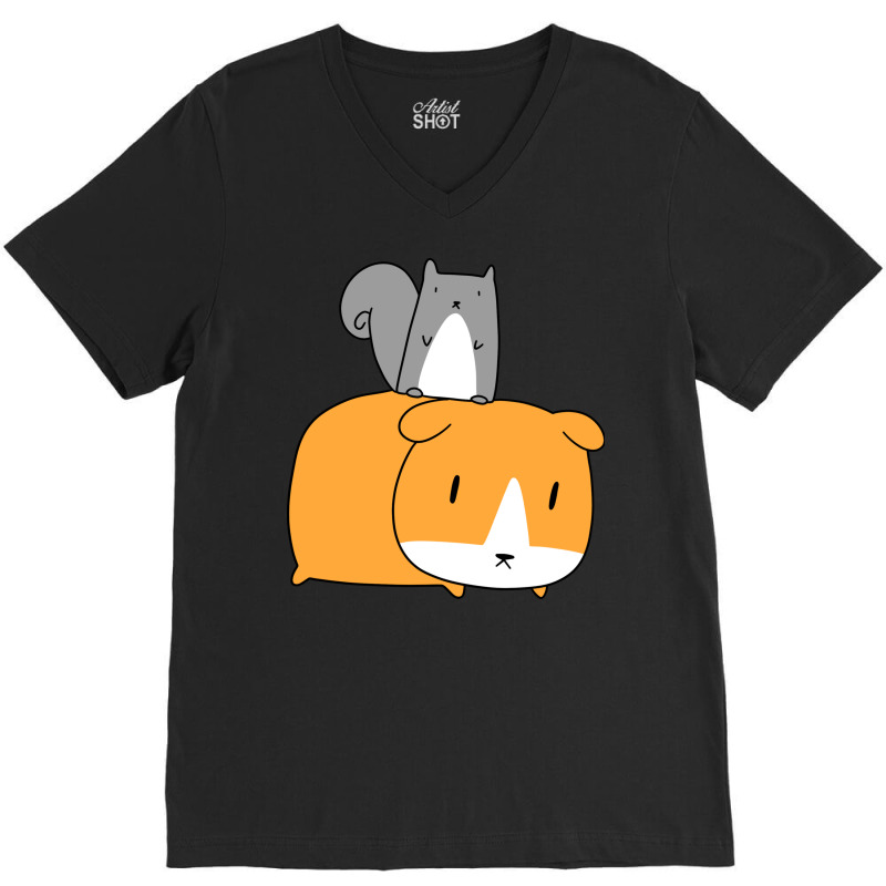 Squirrel And Guinea Pig V-neck Tee | Artistshot