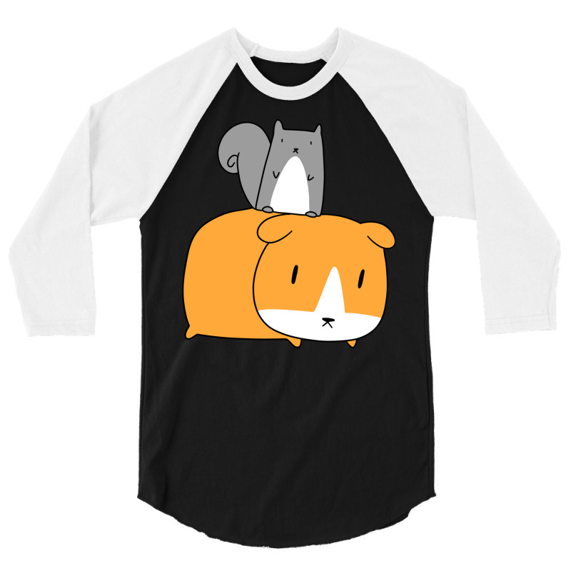 Squirrel And Guinea Pig 3/4 Sleeve Shirt | Artistshot