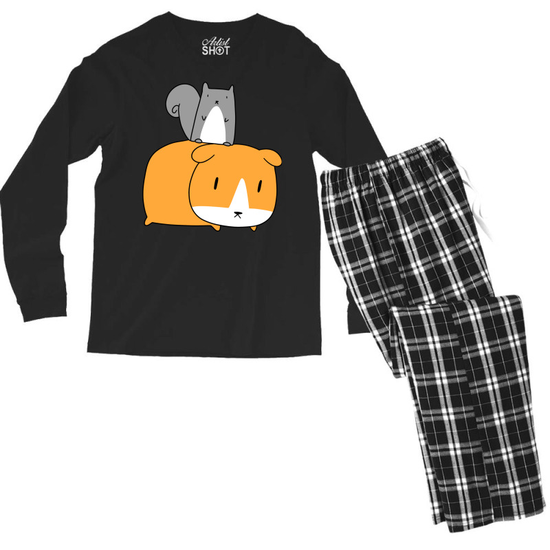 Squirrel And Guinea Pig Men's Long Sleeve Pajama Set | Artistshot