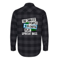 Coolest People On Earth Play Upright Bass String Instrument Flannel Shirt | Artistshot