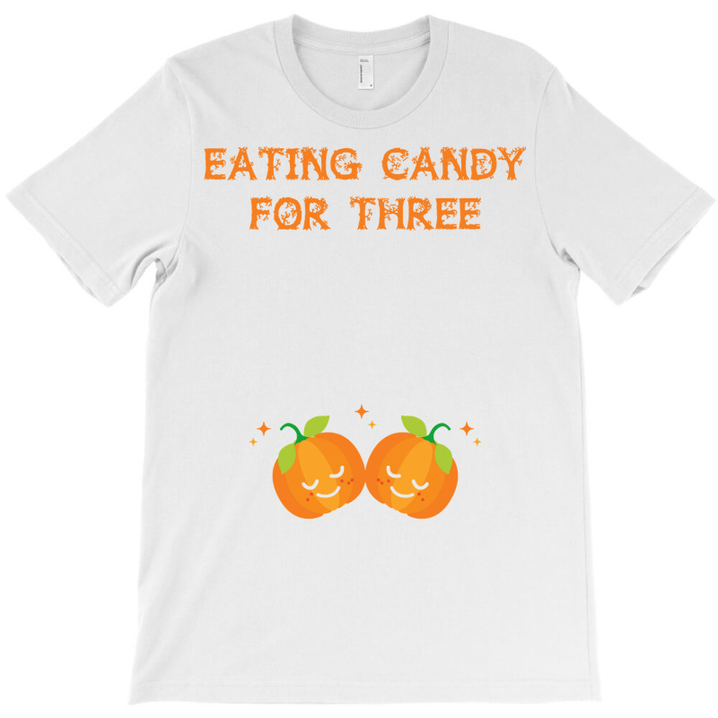 Eating Candy For Three Halloween Pumpkin Twins Pregnancy Mom Sweatshir T-shirt | Artistshot