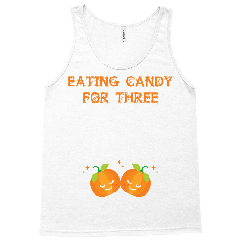 Eating Candy For Three Halloween Pumpkin Twins Pregnancy Mom Sweatshir Tank Top | Artistshot