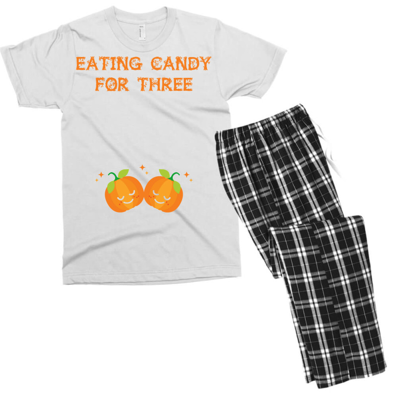 Eating Candy For Three Halloween Pumpkin Twins Pregnancy Mom Sweatshir Men's T-shirt Pajama Set | Artistshot