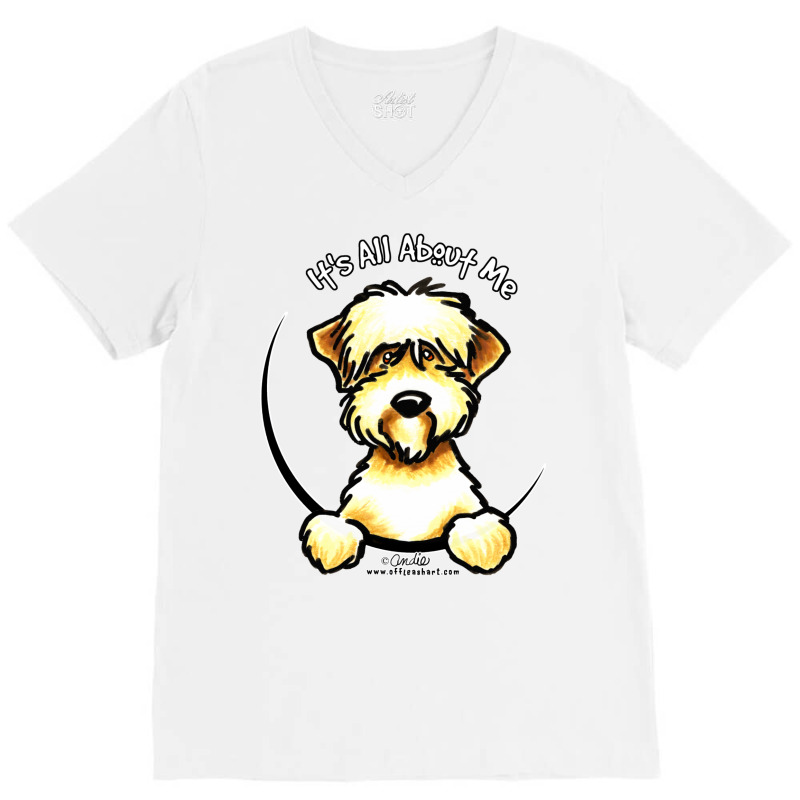 Soft Coated Wheaten Terrier Iaam V-Neck Tee by bazazkwstas | Artistshot