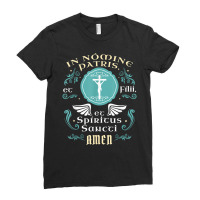 In Nomine Patris Et Filii Tradtional Latin Mass Catholic T Shirt Ladies Fitted T-shirt | Artistshot