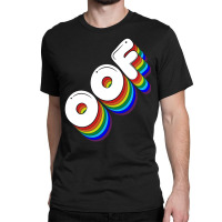 Oof Meme Retro Rainbow Old School Nerd Geek Shirt Gift For Him Or Her. Classic T-shirt | Artistshot