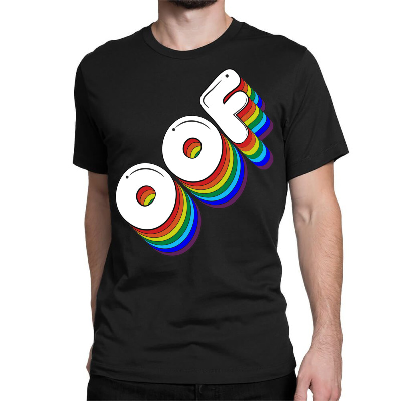 Oof Meme Retro Rainbow Old School Nerd Geek Shirt Gift For Him Or Her. Classic T-shirt by rupiohemaxt | Artistshot