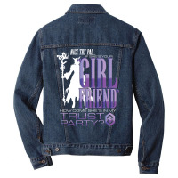 My Trusty Npc Gf Men Denim Jacket | Artistshot