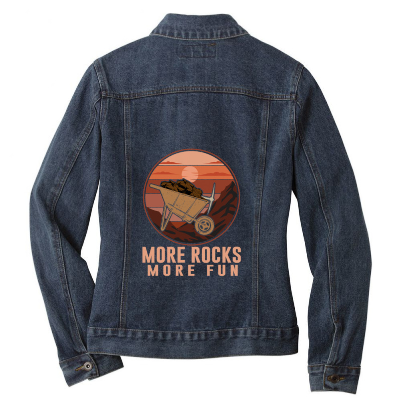 Minerals Collecting Design For Geologist Ladies Denim Jacket by PatrickDougherty | Artistshot