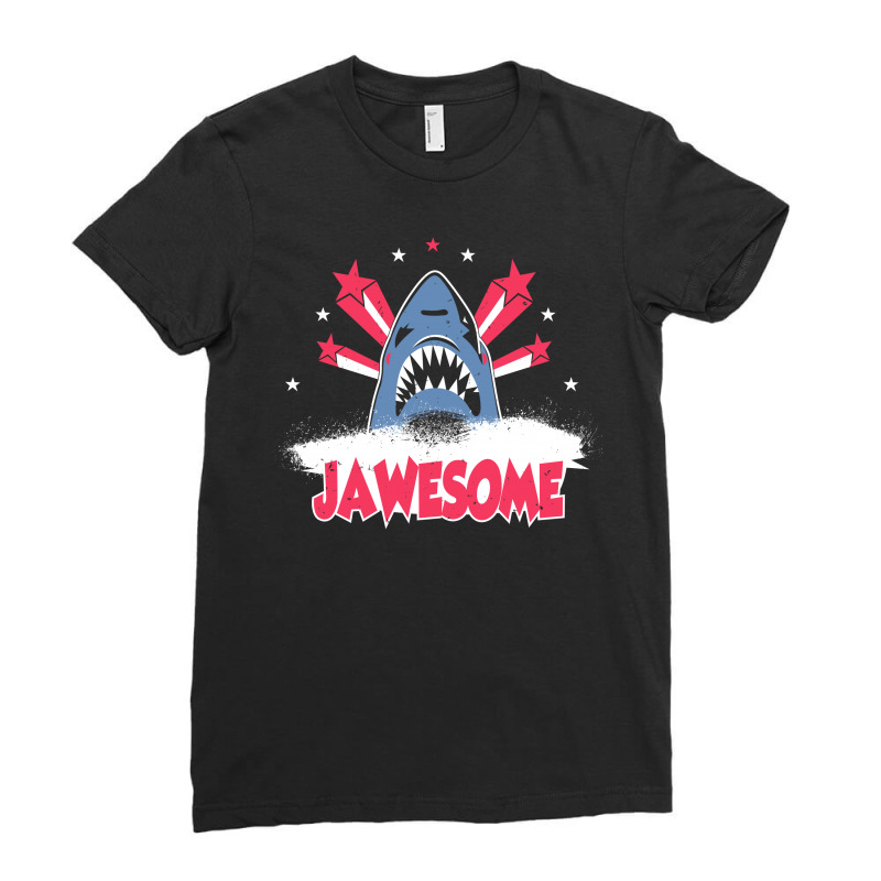 Totally Jawsome Ladies Fitted T-Shirt by tribebol | Artistshot