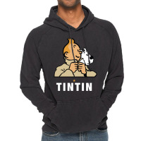 Tin Tin & Snowy Vintage Hoodie | Artistshot