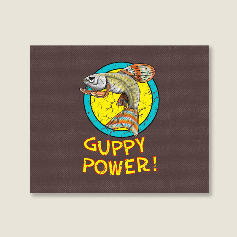 Guppy Power! Landscape Canvas Print | Artistshot