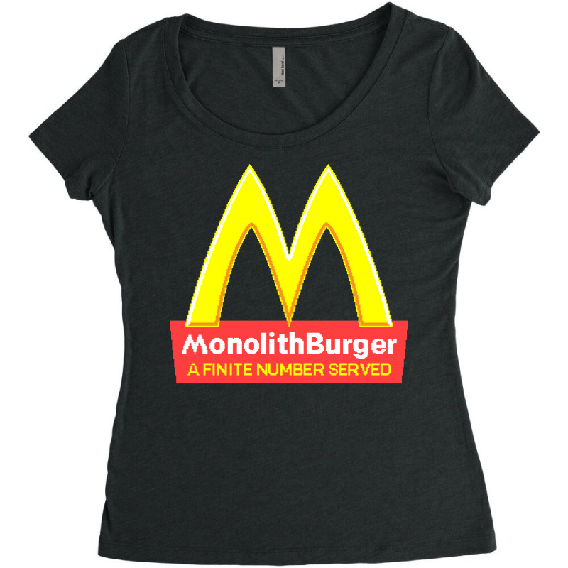 Monolith Burger 8 Bit Women's Triblend Scoop T-shirt by fiegerwaliddh | Artistshot