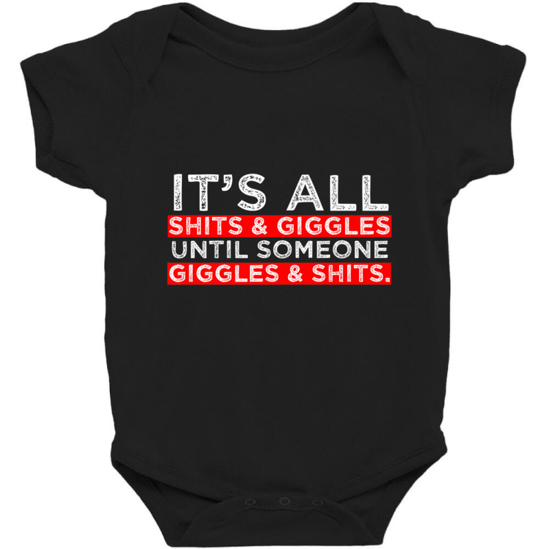 It's All Shits And Giggles Adult Humor Friend Poo Baby Bodysuit by longho | Artistshot