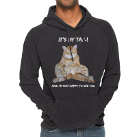 It's My Tail! Tabby Cat Dirty Adult Innuendo Humor Vintage Hoodie | Artistshot