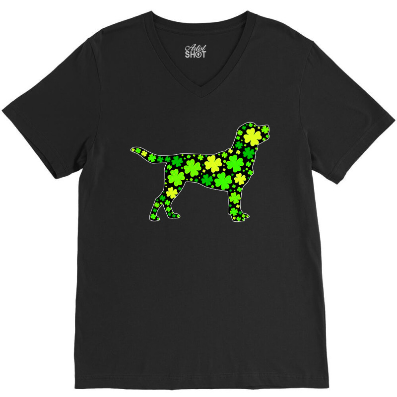 Funny Puppy Shamrock Labrador Dog V-neck Tee | Artistshot