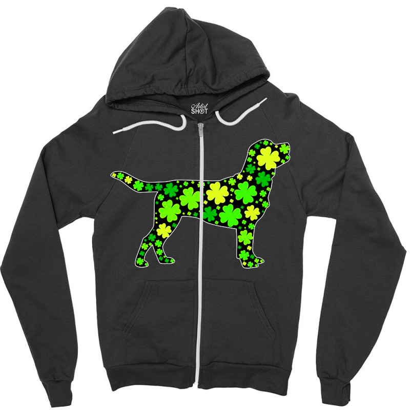 Funny Puppy Shamrock Labrador Dog Zipper Hoodie | Artistshot