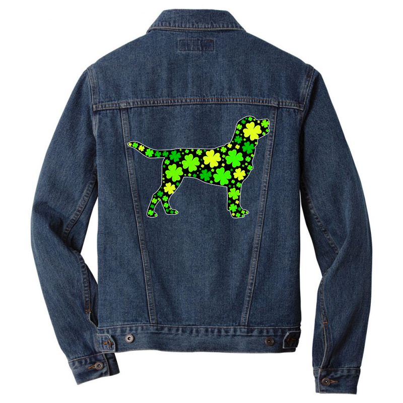 Funny Puppy Shamrock Labrador Dog Men Denim Jacket | Artistshot