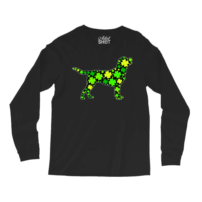 Funny Puppy Shamrock Labrador Dog Long Sleeve Shirts | Artistshot