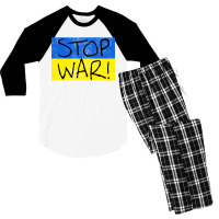 Flag Shirt Stop War Men's 3/4 Sleeve Pajama Set | Artistshot