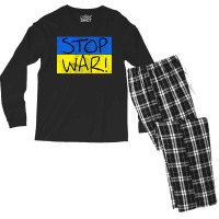 Flag Shirt Stop War Men's Long Sleeve Pajama Set | Artistshot