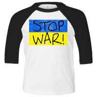 Flag Shirt Stop War Toddler 3/4 Sleeve Tee | Artistshot