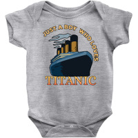 Just A Boy Who Loves Titanic Memorabilia Merchandise Long Sleeve T Shi Baby Bodysuit | Artistshot