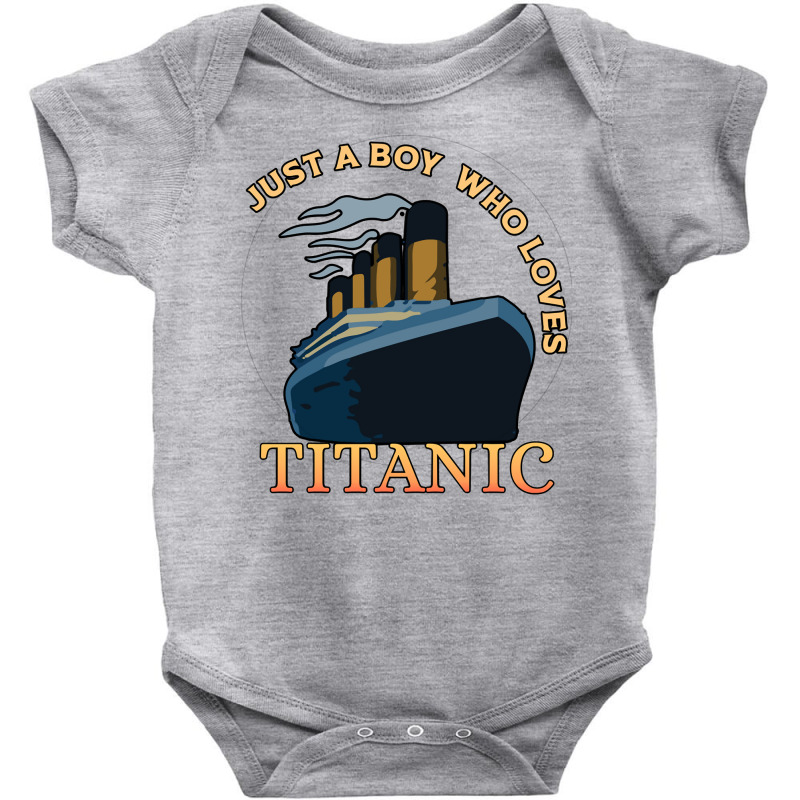 Just A Boy Who Loves Titanic Memorabilia Merchandise Long Sleeve T Shi Baby Bodysuit | Artistshot