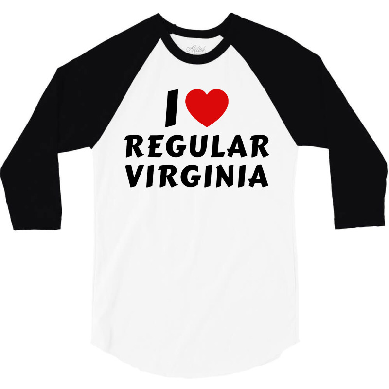 I Love Regular Virginia 3/4 Sleeve Shirt | Artistshot