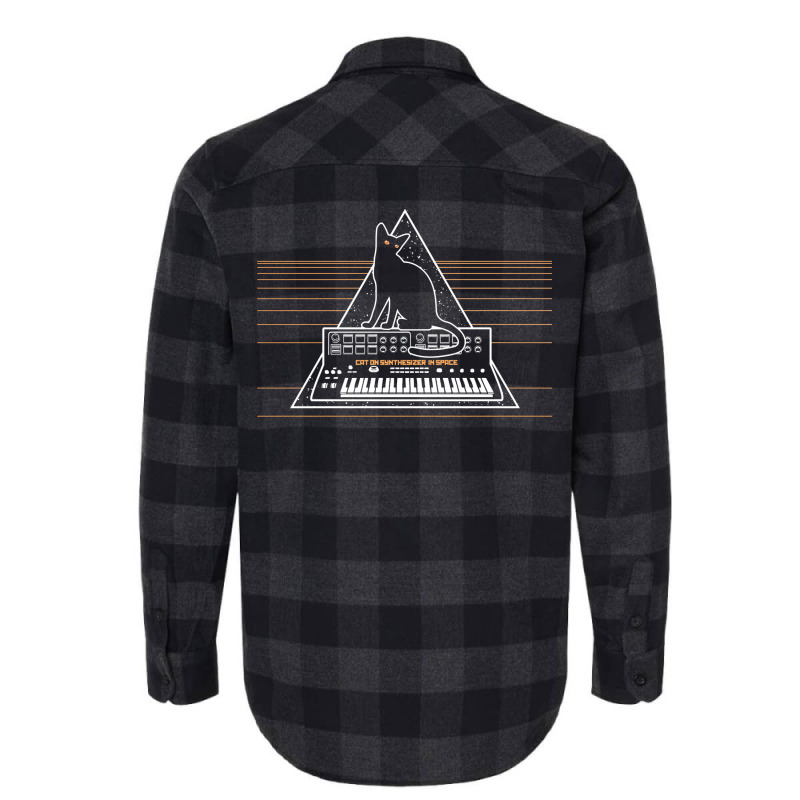 Cats On Synthesizer In Space Lover Music Producer Synth Pullover Hoodi Flannel Shirt | Artistshot