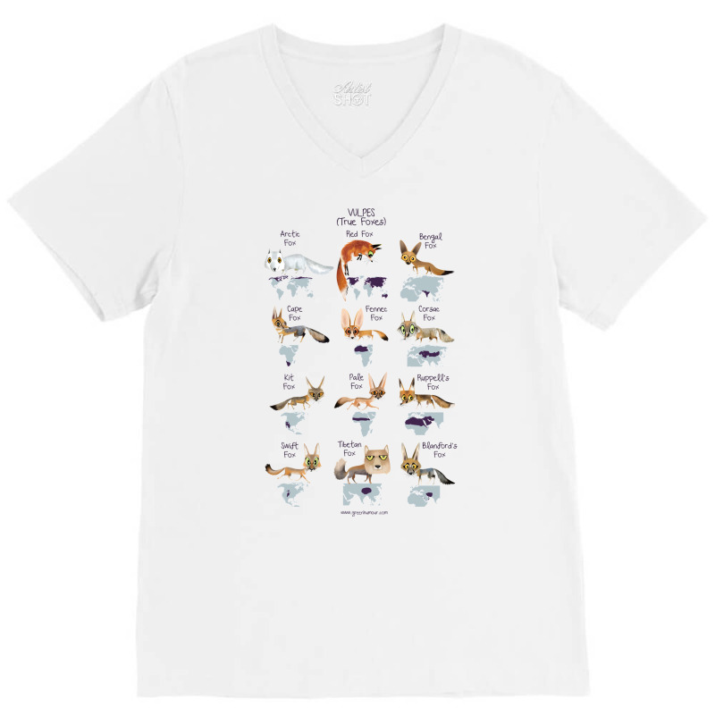 Vulpes True Foxes V-Neck Tee by bazazkwstas | Artistshot