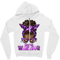 Lupus Warrior Afro Messy Bun Zipper Hoodie | Artistshot