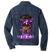 Lupus Warrior Afro Messy Bun Men Denim Jacket | Artistshot