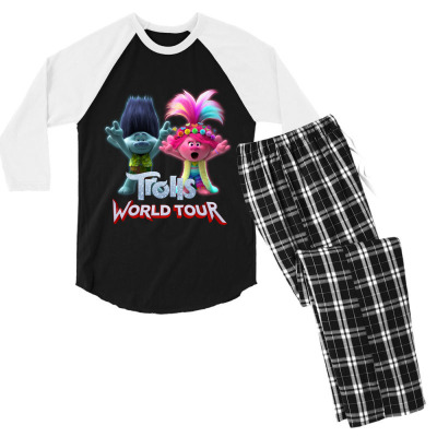 Custom Trolls World Tour Men s 3 4 Sleeve Pajama Set By