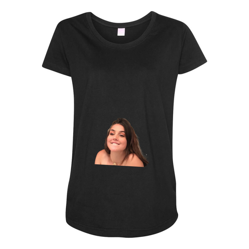 Lip Bite Meme Maternity Scoop Neck T-shirt by JamesBratcher | Artistshot