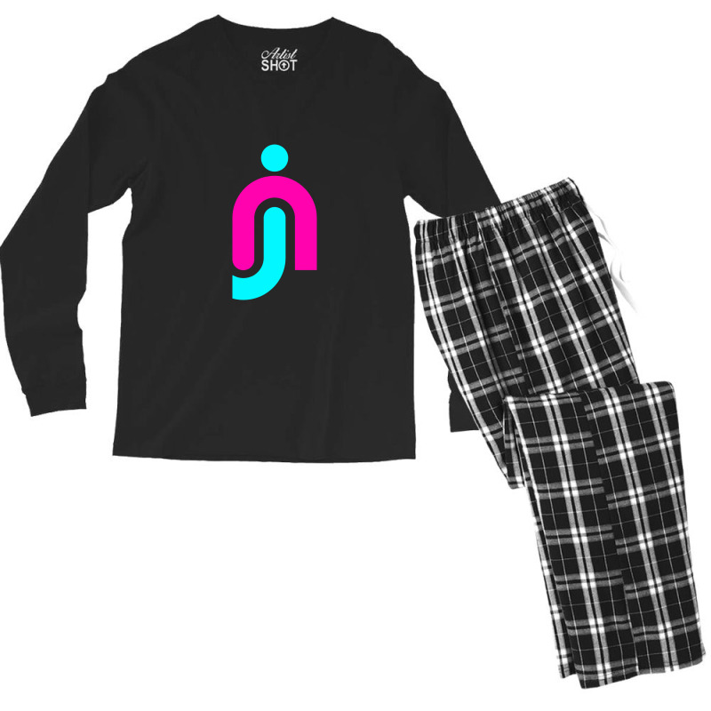 Jn Monogram (reversed) Graphic Art  T Shirt Men's Long Sleeve Pajama Set | Artistshot