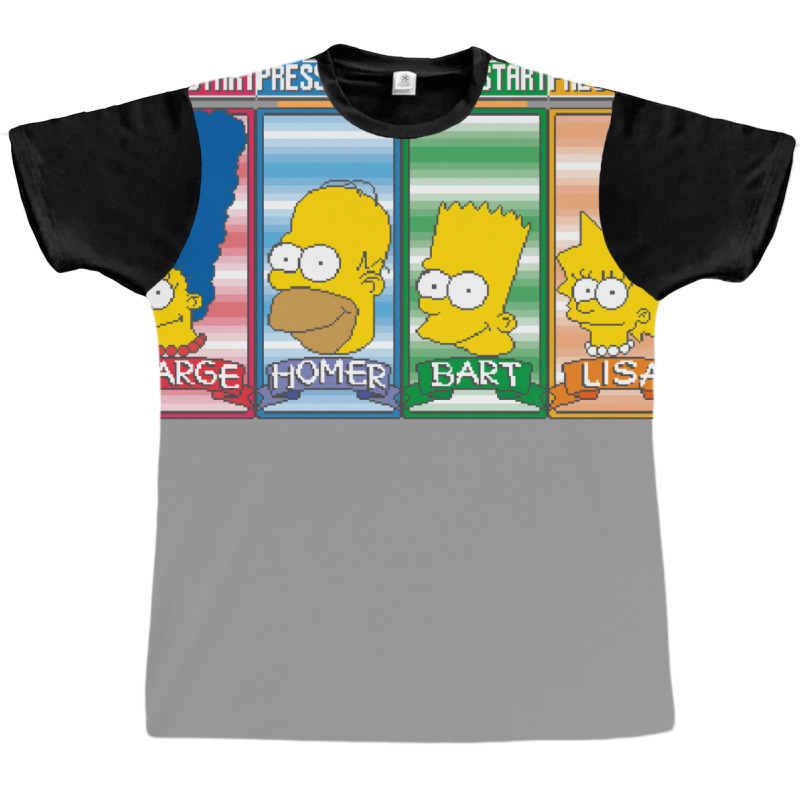 Simpsons Arcade Character Select Graphic T-shirt by zuozuonauhelo | Artistshot