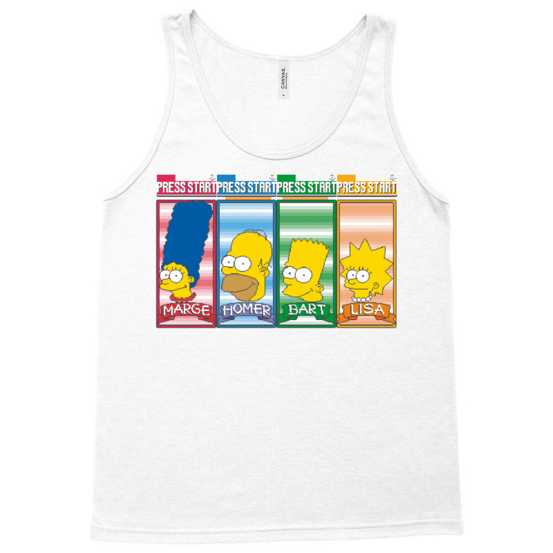 Simpsons Arcade Character Select Tank Top by zuozuonauhelo | Artistshot