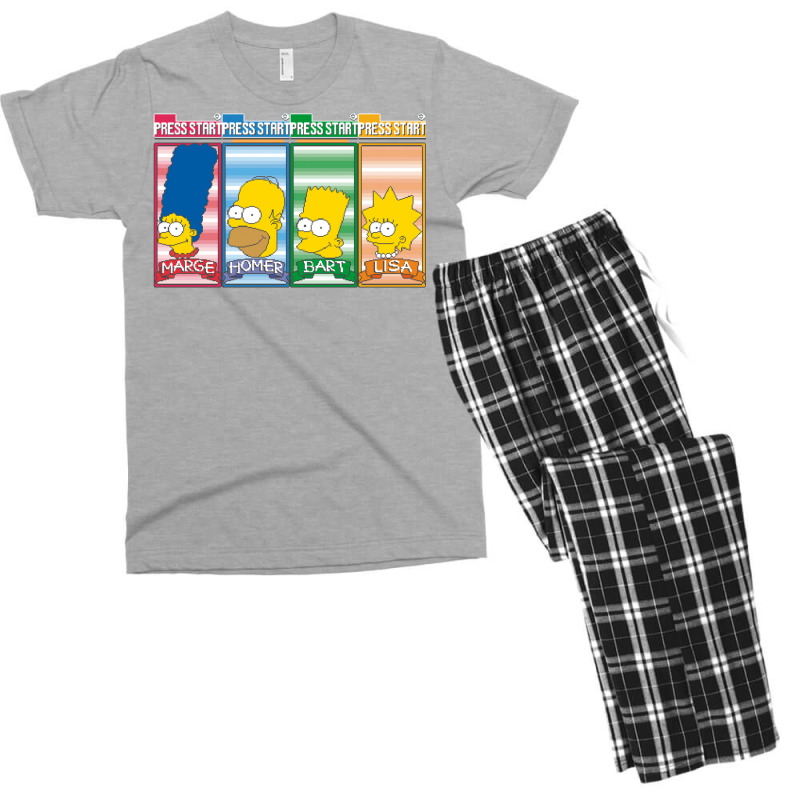 Simpsons Arcade Character Select Men's T-shirt Pajama Set by zuozuonauhelo | Artistshot