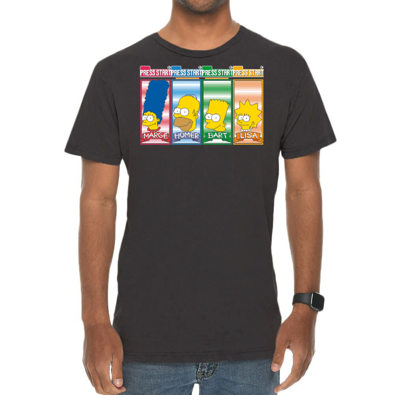 Simpsons Arcade Character Select Vintage T-Shirt by zuozuonauhelo | Artistshot