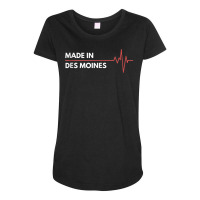 Born In Des Moines Iowa Birth City Birthplace Tank Top Maternity Scoop Neck T-shirt | Artistshot