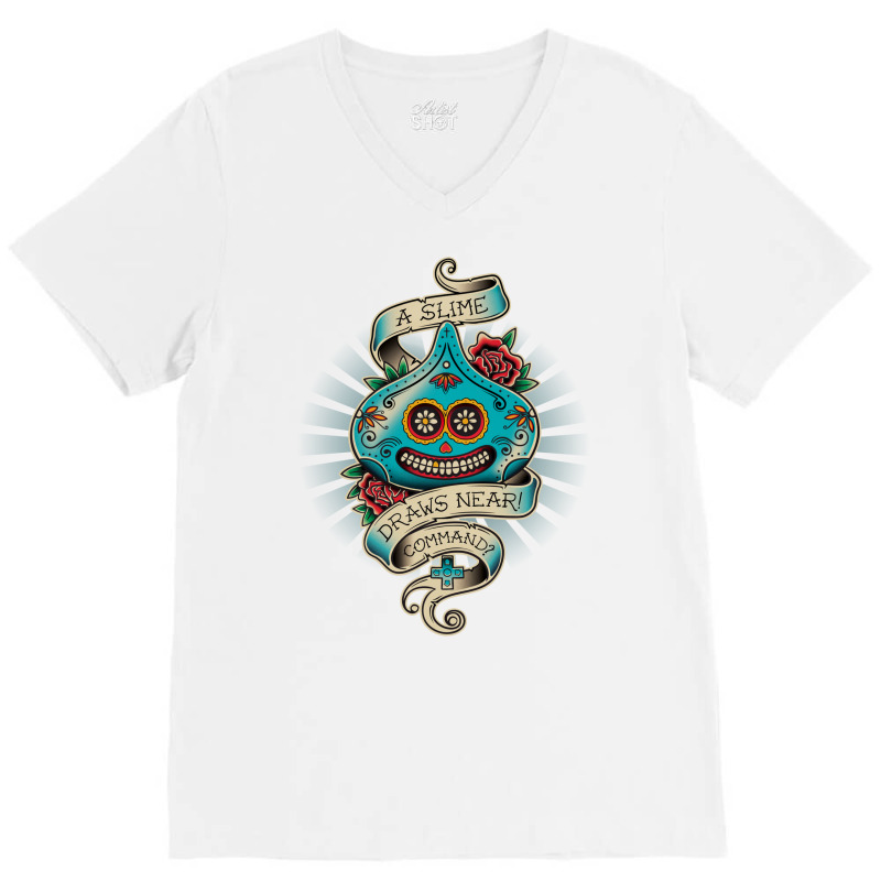 Slime De Los Muertos V-Neck Tee by zuozuonauhelo | Artistshot