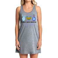 Peace Love Sanitize Stay Healthy For Light Tank Dress | Artistshot