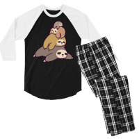 Sloth Stack 1 Men's 3/4 Sleeve Pajama Set | Artistshot