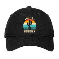 Not A Hugger Vintage Cactus Sarcastic Cute Cactus Adjustable Cap | Artistshot