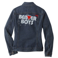 Beaver Boys (tim And Eric Awesome Show Ladies Denim Jacket | Artistshot