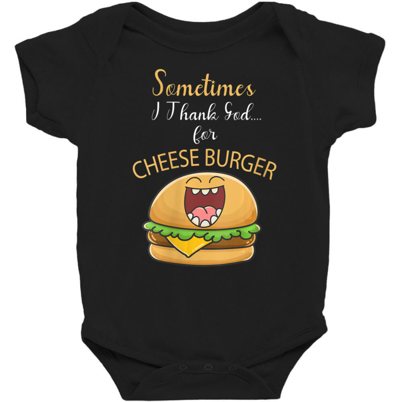 Womens Cheeseburger French Fry & Hamburger Lovers Food Thankful Vneck Baby Bodysuit by thanhtran | Artistshot