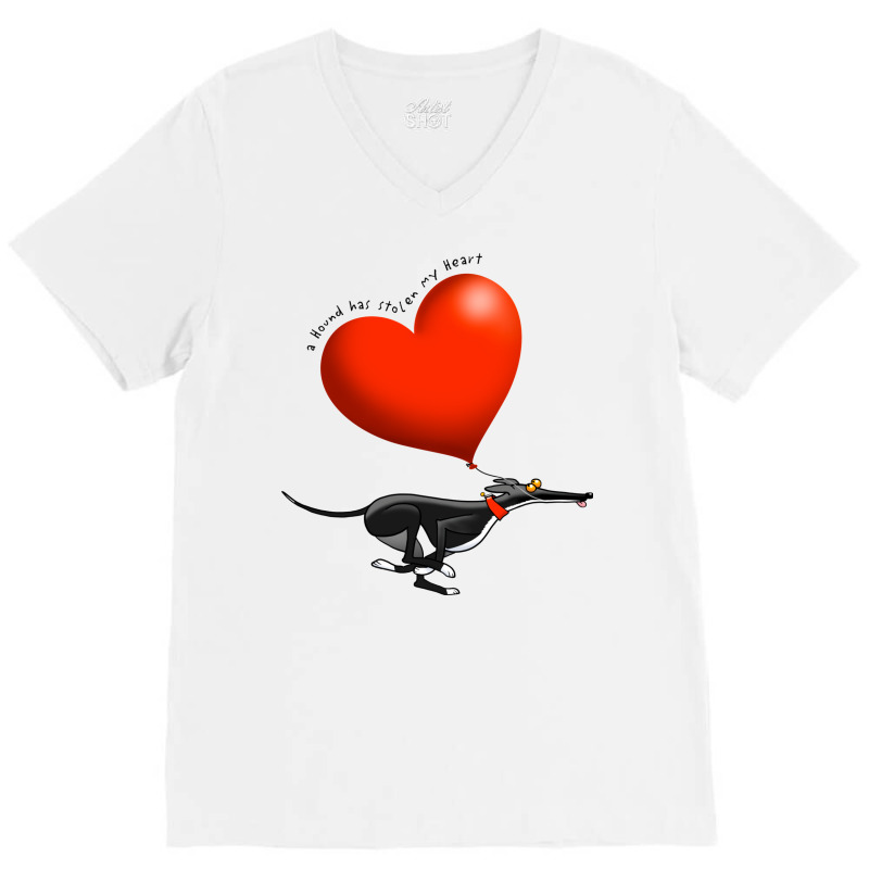 Stolen Heart   Black Hound V-Neck Tee by annolacopjaj | Artistshot