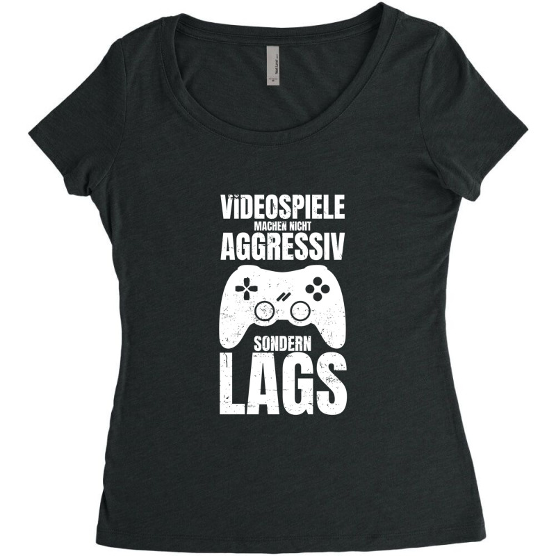 Lag Video Game Video Game Aggressive Controller 1 Women's Triblend Scoop T-shirt by FlorencioVGonzales | Artistshot