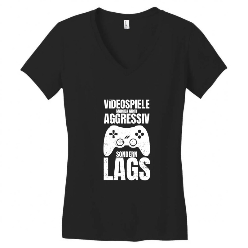 Lag Video Game Video Game Aggressive Controller 1 Women's V-Neck T-Shirt by FlorencioVGonzales | Artistshot